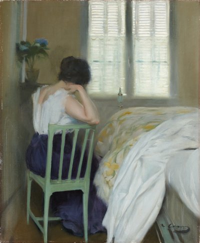 悲しい時間、1900年頃（キャンバスに油彩） 作： Ramon Casas i Carbo