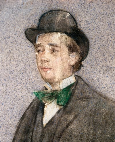 アドリア・グアルの肖像（1872-1943）スペインの劇作家 作： Ramon Casas i Carbo