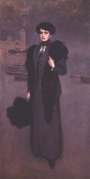 ドロレス・ヴィダルの肖像 作： Ramon Casas i Carbo