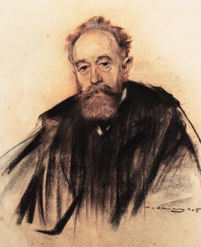 スペインの画家・政治家であるアウレリアノ・デ・ベルエテ（1845-1912）の肖像 作： Ramon Casas i Carbo