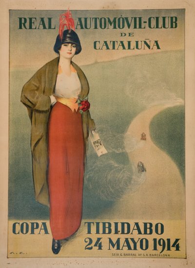 カタルーニャ王立自動車クラブポスター 作： Ramon Casas i Carbo