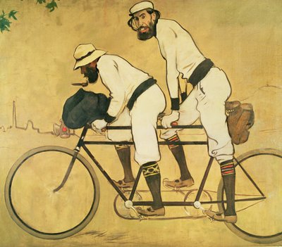 タンデムでペレ ロメウとカサスの自画像 作： Ramon Casas i Carbo