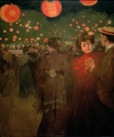 野外パーティー、1901-02年頃（キャンバスに油彩） 作： Ramon Casas i Carbo