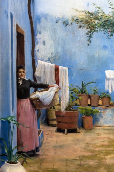 ブルー・パティオ 作： Ramon and Rusinol Santiago (1861 1932) Casas