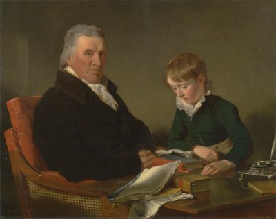 フランシス・ノエル・クラーク・マンディと孫のウィリアム・マンディ 作： Ramsay Richard Reinagle
