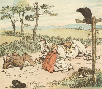 農夫は彼の灰色の雌馬を腐敗させました 作： Randolph Caldecott