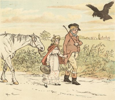 農夫は彼の灰色の雌馬を腐敗させました 作： Randolph Caldecott