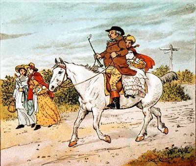 灰色の雌馬に乗った農夫は 作： Randolph Caldecott