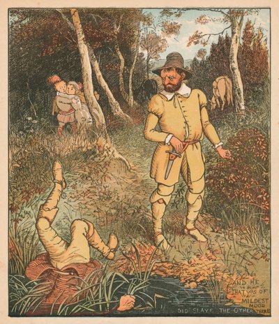 そして、最も穏やかな気分だった彼は、他の者を殺しました、c1880。 作： Randolph Caldecott