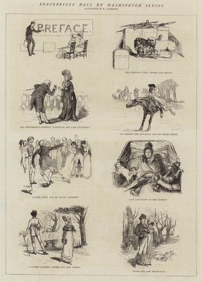 ワシントンアーヴィングのブレイスブリッジホール 作： Randolph Caldecott