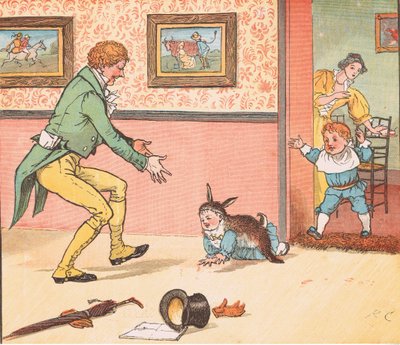 ウサギの皮を取りに行った 作： Randolph Caldecott