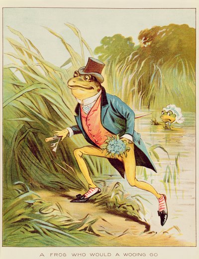 「彼はカエルが行くだろうカエル」からの実例 作： Randolph Caldecott
