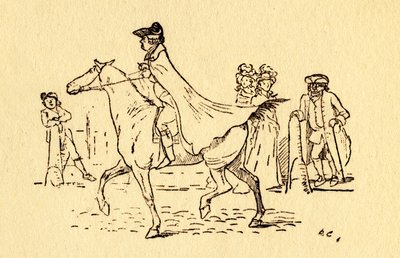 ジョンギルピンは、1878年、エドモントンへの旅に出発しました。 作： Randolph Caldecott