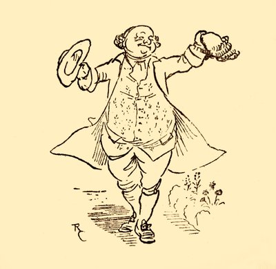 ジョンギルピンスの友人がかつらと帽子を貸してくれた、1878年、c1918。 作： Randolph Caldecott