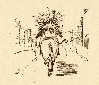 ジョンギルピンスのワインボトルが爆発する、1878年、c1918。 作： Randolph Caldecott