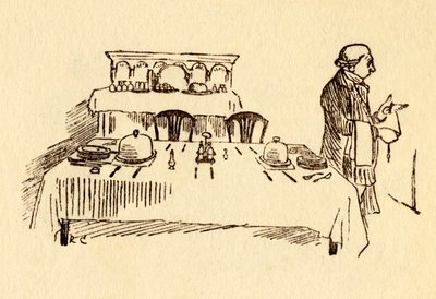 1878年、エドモントンのベルインにテーブルを置いた。 作： Randolph Caldecott