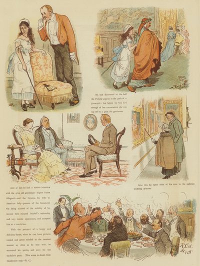 オークボール氏の冬のフィレンツェ（クロモリト） 作： Randolph Caldecott