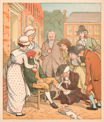 イズリントンのかみ傷の善良な男に身を包んだ隣人、c1879。 作： Randolph Caldecott
