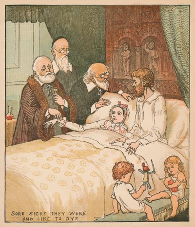 彼らがいた、そして、染まるのが好きな病気、c1878。 作： Randolph Caldecott