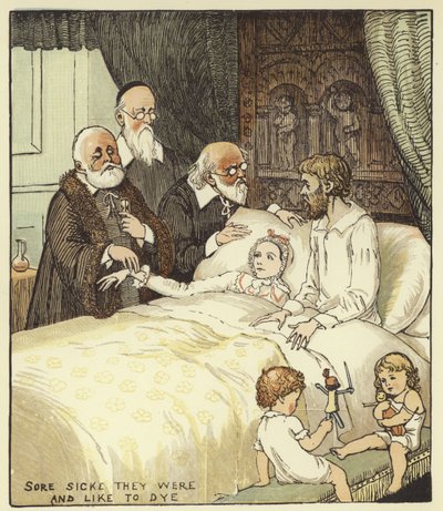 森の中の女の子 作： Randolph Caldecott
