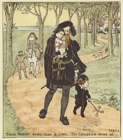 森の中の女の子 作： Randolph Caldecott