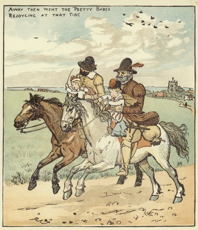 森の中の女の子 作： Randolph Caldecott