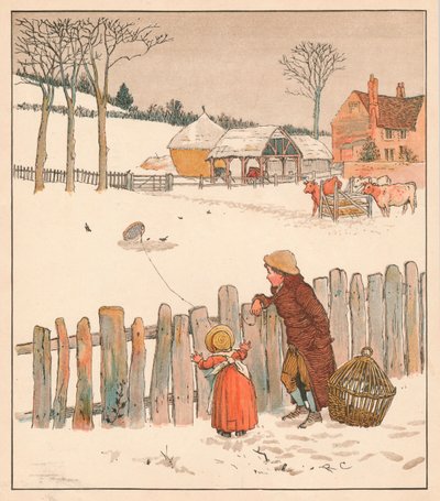 鳥の罠、19世紀半ば後半。 作： Randolph Caldecott