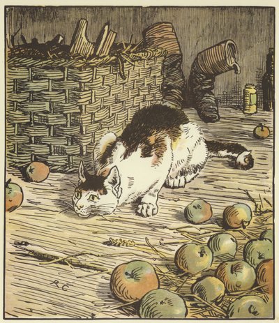 ジャックが建てた家」（カラーリトグラフ 作： Randolph Caldecott