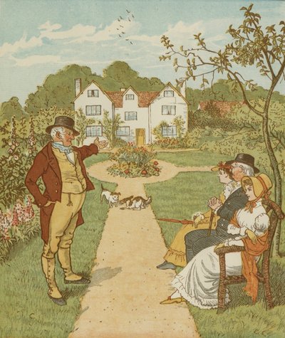 ジャックが建てた家」累積的な童謡。 イラストはランドルフ・コルデコット。 作： Randolph Caldecott