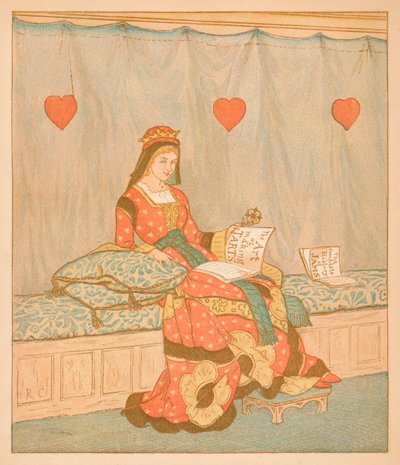 ハートの女王、彼女は1880年にいくつかのタルトを作りました。 作： Randolph Caldecott