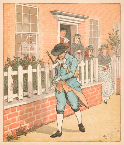 イズリントンの善人は教会に出かけた、c1879。 作： Randolph Caldecott