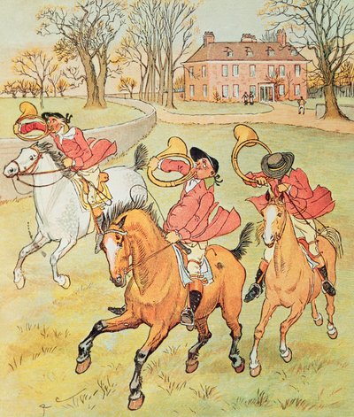 3人の陽気な猟師 作： Randolph Caldecott