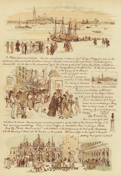 ヴェネツィアに行ったことのない友達へ（chromolitho） 作： Randolph Caldecott