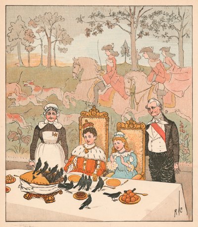 1880年に国王の前に置くのは、その美味しさではありませんでした。 作： Randolph Caldecott
