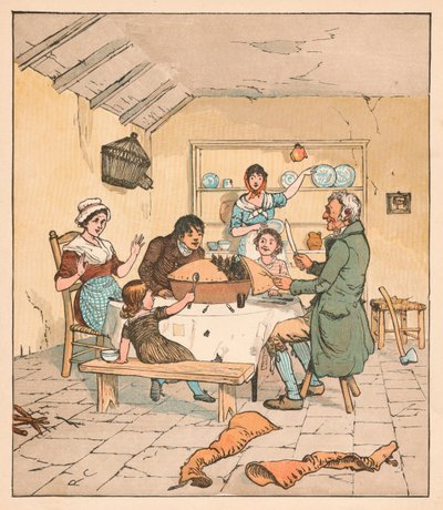 パイが開かれたとき、鳥は1880年に歌い始めました。 作： Randolph Caldecott