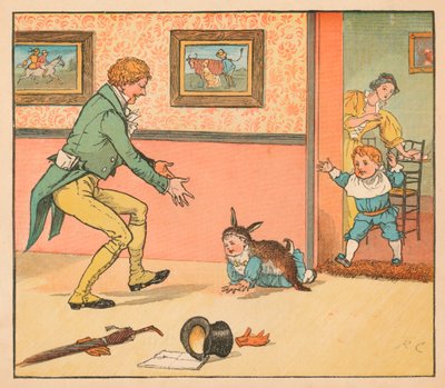 ... aウサギの皮赤ちゃんホオジロを包むために、c1880。 作： Randolph Caldecott