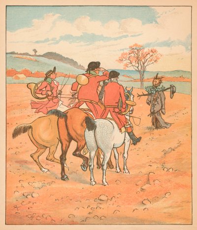 ...彼らが最初に見つけたのは、畑でボロボロのボガートだった...、1880年。 作： Randolph Caldecott