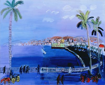 ニース、アンジェの海、1926年頃（キャンバスに油彩） 作： Raoul Dufy