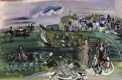 サント・アドレスの海水浴客（油彩・キャンバス） 作： Raoul Dufy