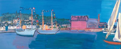 船 海 小さな旗 家 小さな港 ドック 帆 作： Raoul Dufy