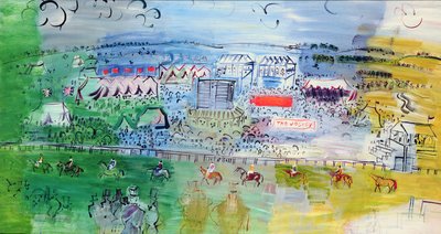エプソム・レース、1934年頃（キャンバスに油彩） 作： Raoul Dufy