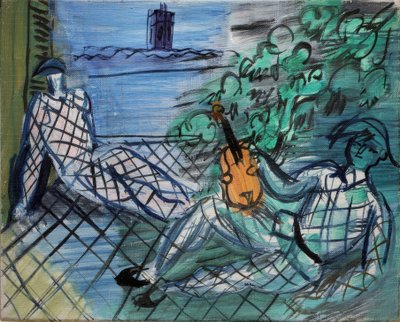 グリーン＆ホワイト・ハーレクイン 作： Raoul Dufy