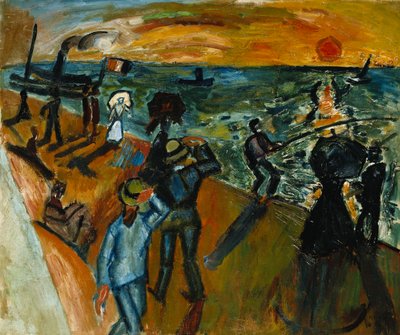 突風（釣り糸を垂れる釣り人たち）； クー・ド・ヴァン（釣り糸を垂れる人たち） 作： Raoul Dufy