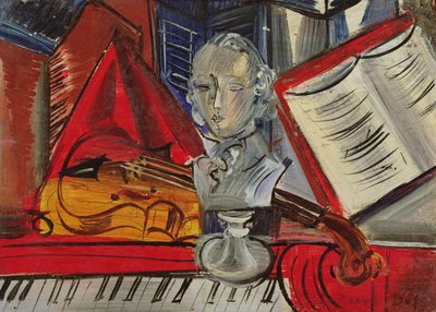 モーツァルトへのオマージュ 1945年頃 油彩・キャンバス 作： Raoul Dufy