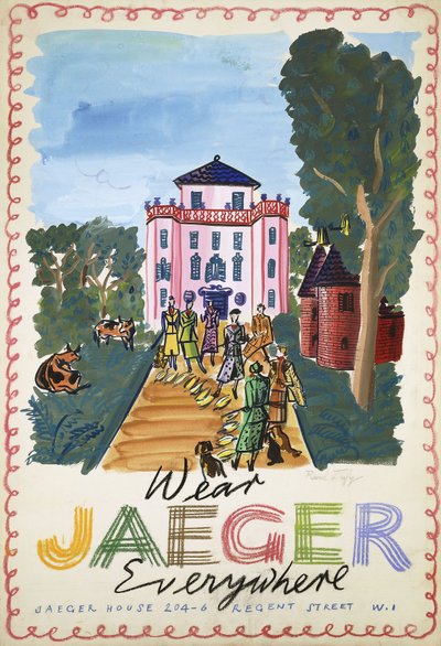 狩猟；ラ・シャス 1936年頃（紙にグワッシュ） 作： Raoul Dufy