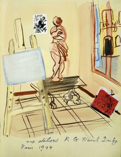 アトリエにて 作： Raoul Dufy