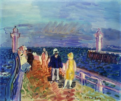 トゥルーヴィル・ドーヴィルの桟橋（Les Jetees de Trouville-Deauville 作： Raoul Dufy