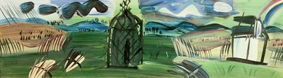 キオスクと虹（キャンバスに油彩） 作： Raoul Dufy