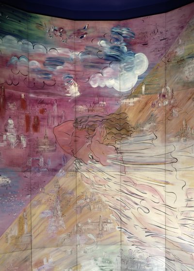 ラ・フィー・エレクトリテ、左手側の詳細 作： Raoul Dufy
