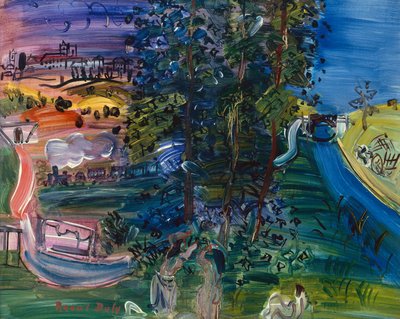 ラングルの風景（油彩・キャンバス） 作： Raoul Dufy